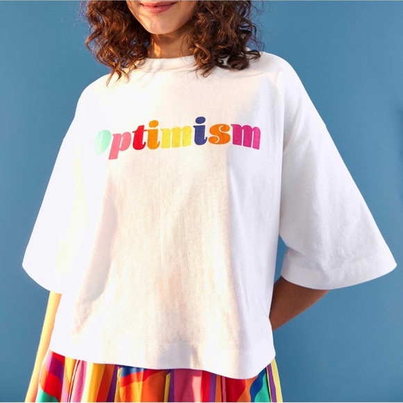 FARM Rio Tops - FARM Rio Women's White Optimism Organic Cotton T-Shirt XS